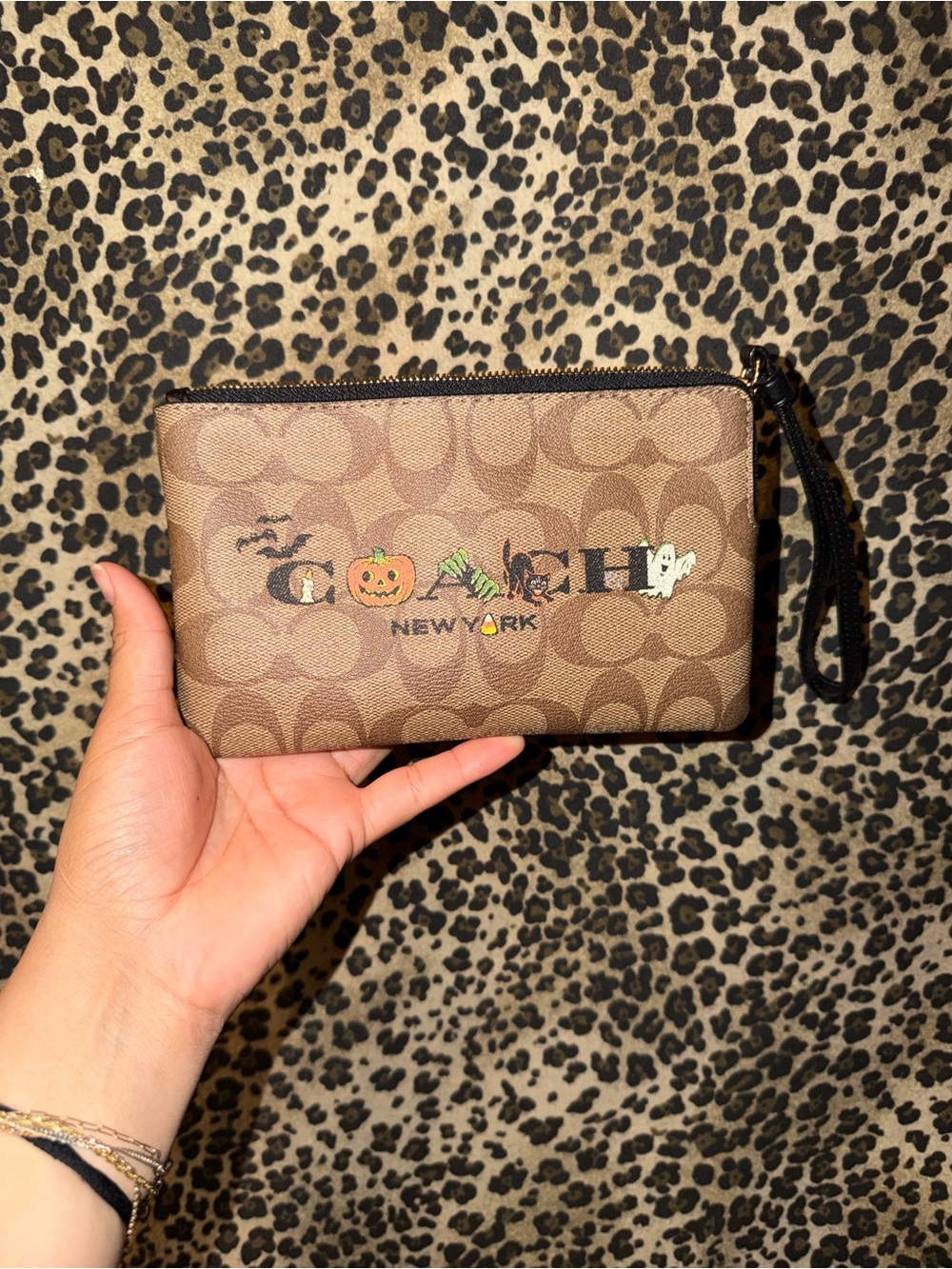 Coach Halloween coach large zip Wristlet